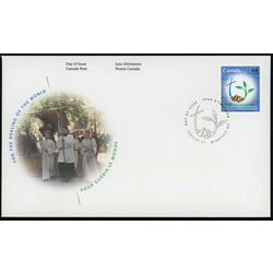 canada stamp 1992 logo of 10th assembly of the lwf 48 2003 FDC