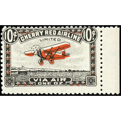 canada stamp cl air mail semi official cl46i cherry red airline ltd 10 1929