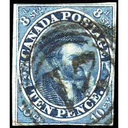 canada stamp 7 jacques cartier 10d 1855 U VG F 034