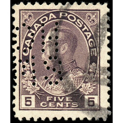 canada stamp o official oa112 king george v 5 1912