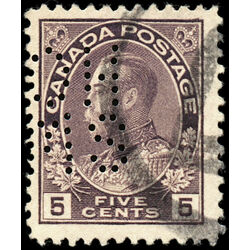 canada stamp o official oa112 king george v 5 1912