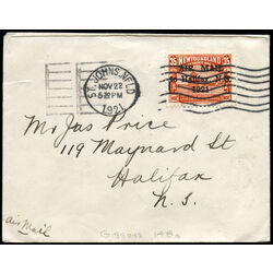 newfoundland stamp c3 iceberg 35 1921 COVER 006