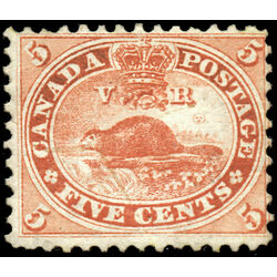 canada stamp 15 beaver 5 1859 M F 046
