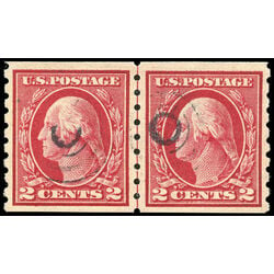 us stamp postage issues 413 washington 2 1912 U VF LINE PAIR 001