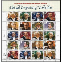 us stamp postage issues 3165a classical composers and conductors 1997 M PANE