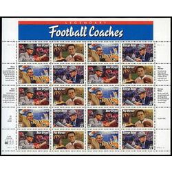 us stamp postage issues 3146a football coaches 1997 M PANE