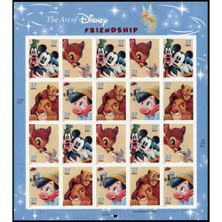 us stamp postage issues 3868a the art of disney friendship 2004 M PANE