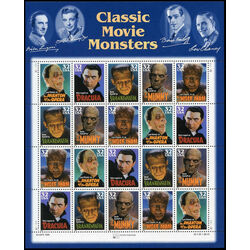 us stamp postage issues 3172a classic movie monsters 1997 M PANE