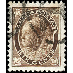 canada stamp 71 queen victoria 6 1897 U VF 025