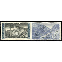 mexico stamp c258 9 railroad tracks and map 1961