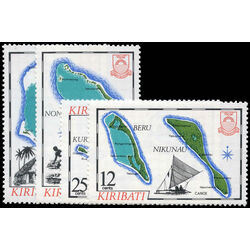 kiribati stamp 422 5 maps of islands 1983