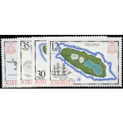 kiribati stamp 436 9 maps of islands 1984