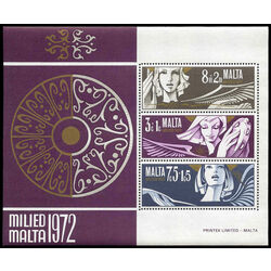 malta stamp b12a angels 1972
