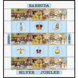 barbuda stamp 264 coronation of queen elizabeth ii 1977