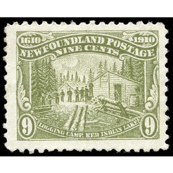 newfoundland stamp 94 logging camp 9 1910 M VF 008