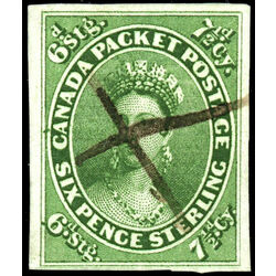 canada stamp 9 queen victoria 7 d 1857 U VF 012