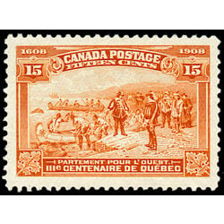 canada stamp 102 champlain s departure 15 1908