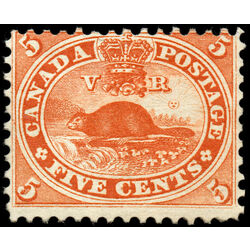 canada stamp 15 beaver 5 1859 M F 049