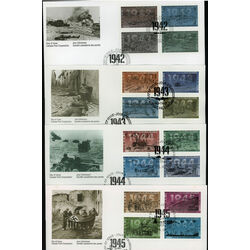 collection of 4 first day covers of the second world war 1942 45