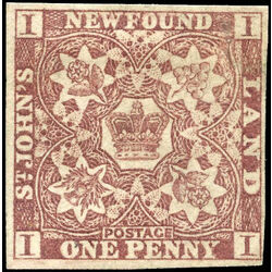 newfoundland stamp 1 1857 first pence issue 1d 1857 M VF NG 015