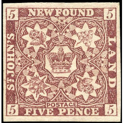 newfoundland stamp 5 1857 first pence issue 5d 1857 M VF NG 016