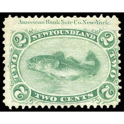 newfoundland stamp 24a codfish 2 1866 M FOG 010