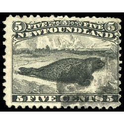 newfoundland stamp 26 harp seal 5 1866 U F 017