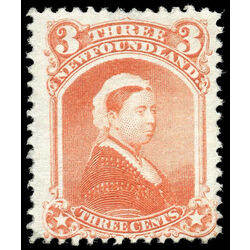 newfoundland stamp 33 queen victoria 3 1870 M F VF 022