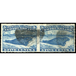 newfoundland stamp 40 harp seal 5 1876 U VF 019