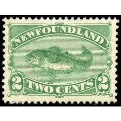 newfoundland stamp 47 codfish 2 1896 M VF 007