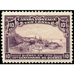 canada stamp 101 quebec in 1700 10 1908 M VF 024