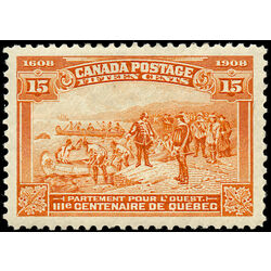 canada stamp 102 champlain s departure 15 1908 M XF 036
