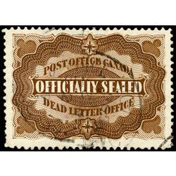 canada stamp o official ox1 officially sealed 1879 U XF 007