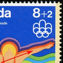 canada stamp b semi postal b4i swimming 1975 M PANE VARB4II