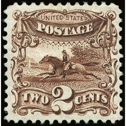 us stamp 124 pony express rider 2 1875