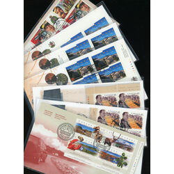 collection of 40 blocs of canada first day covers 45c all grouped together by scott