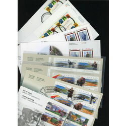 collection of 50 blocs se tenants of canada first day covers 46c all grouped together by scott