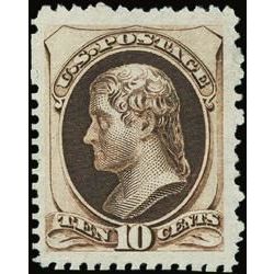 us stamp 172 jefferson 10 1875
