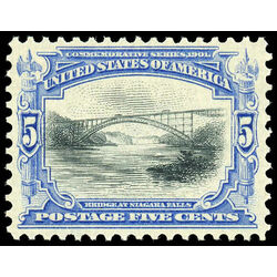us stamp postage issues 297 bridge at niagara falls 5 1901 M VFNH 003