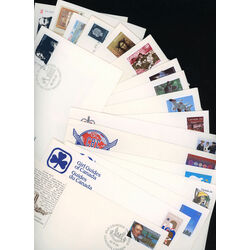 collection of 32 canada first day covers 34c all different singles grouped together by scott