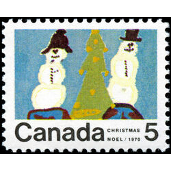 canada stamp 523piii snowmen and tree 5 1970