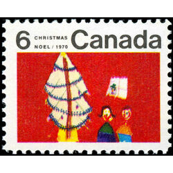 canada stamp 525pii children and christmas tree 6 1970