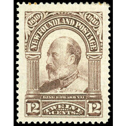 newfoundland stamp 102 king edward vii 12 1911 M VF 007