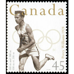 canada stamp 1612 percy williams 100 m 200 m 1928 45 1996