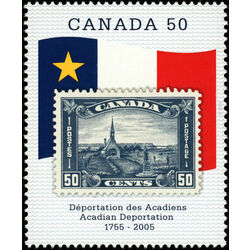 canada stamp 2119 grand pre stamp of 1930 and acadian flag 50 2005