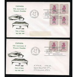 canada stamp 470 woman and ballot box 5 1967 FDC 001