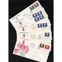 collection of 14 old canada first day covers queen eii 1962 1963