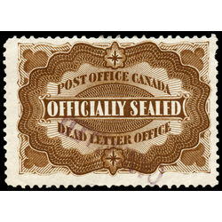 canada stamp o official ox1 officially sealed 1879 U F VF 008