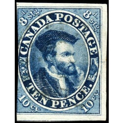 canada stamp 7 jacques cartier 10d 1855 U VG F 037
