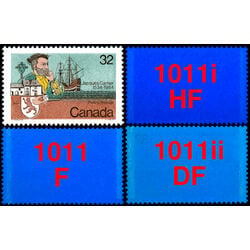canada stamps cartier 1984 1011 f 1011i hf 1011ii df